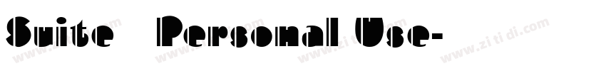 Suite   Personal Use字体转换